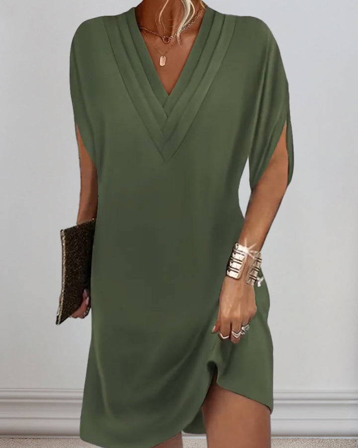 Robe élégante à manches fendues pour femmes | Midi