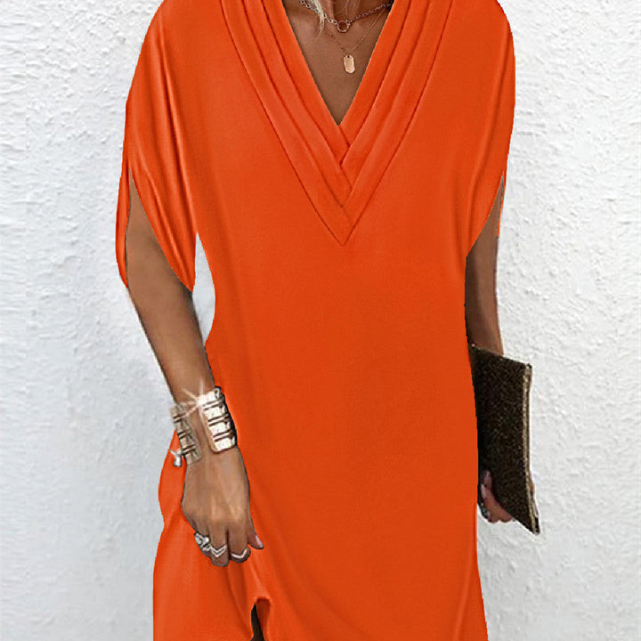 Robe élégante à manches fendues pour femmes | Midi