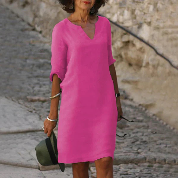 Robe col V pour femmes | Midi