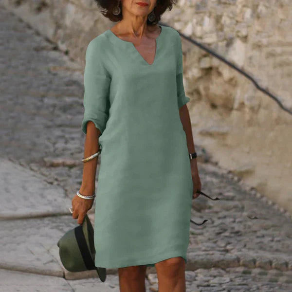 Robe col V pour femmes | Midi