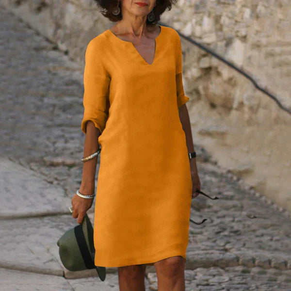 Robe col V pour femmes | Midi