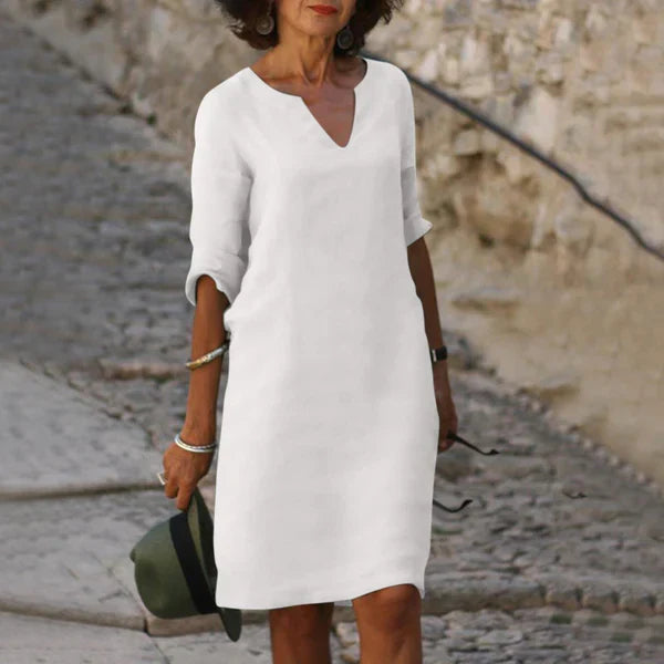 Robe col V pour femmes | Midi