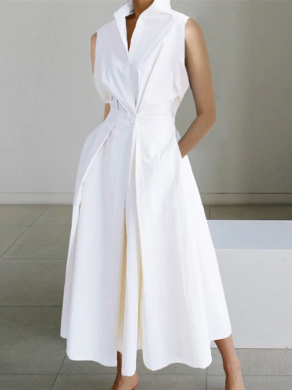 Robe chic à collet pour femmes | Midi