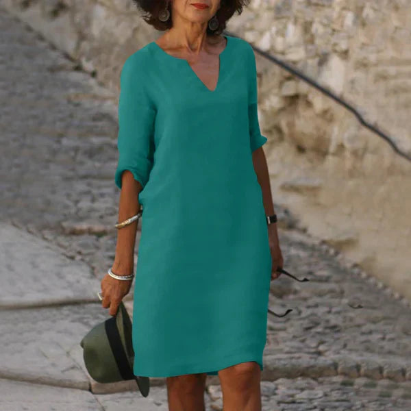 Robe col V pour femmes | Midi