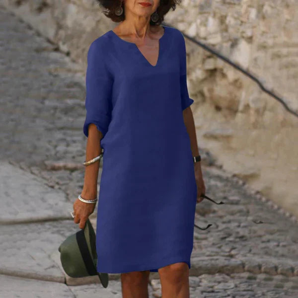 Robe col V pour femmes | Midi