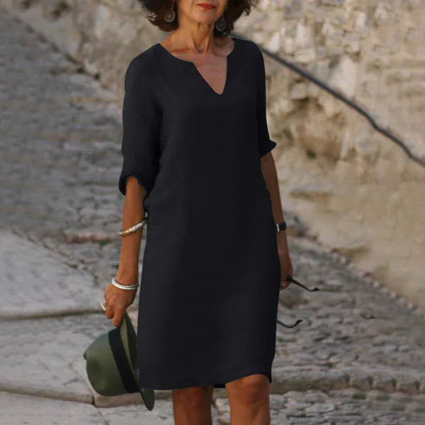 Robe col V pour femmes | Midi