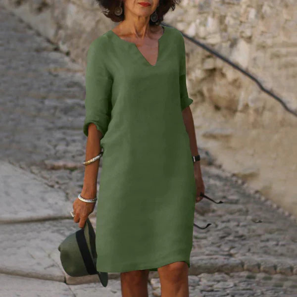 Robe col V pour femmes | Midi