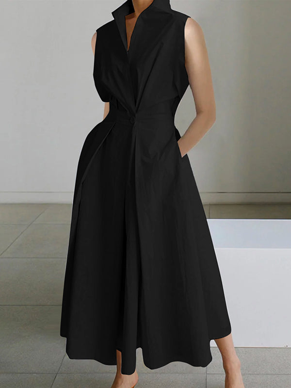 Robe chic à collet pour femmes | Midi