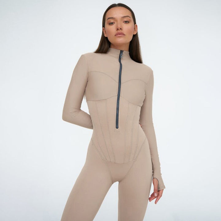 Combinaison extensible ajustée pour femmes
