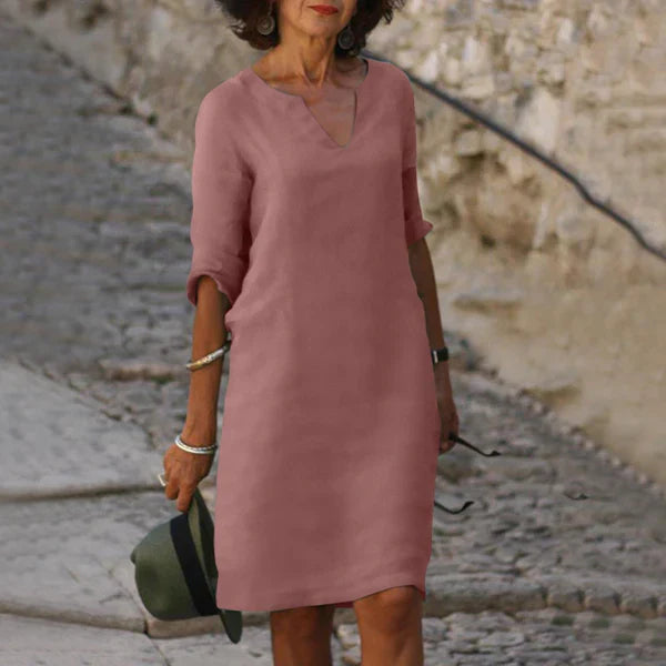 Robe col V pour femmes | Midi