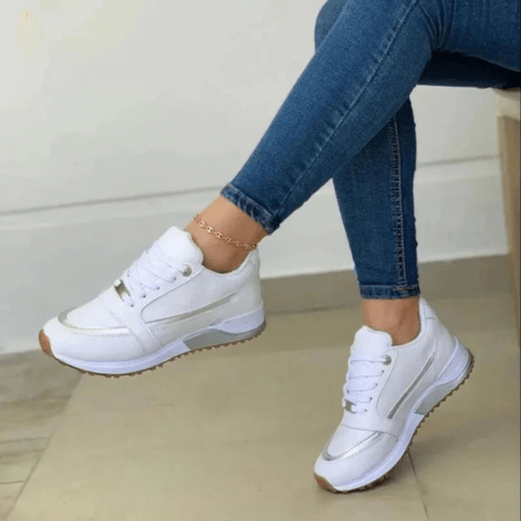 Monica | Chaussures de marche plates tricolores pour femmes | Orthopédie - Douxora