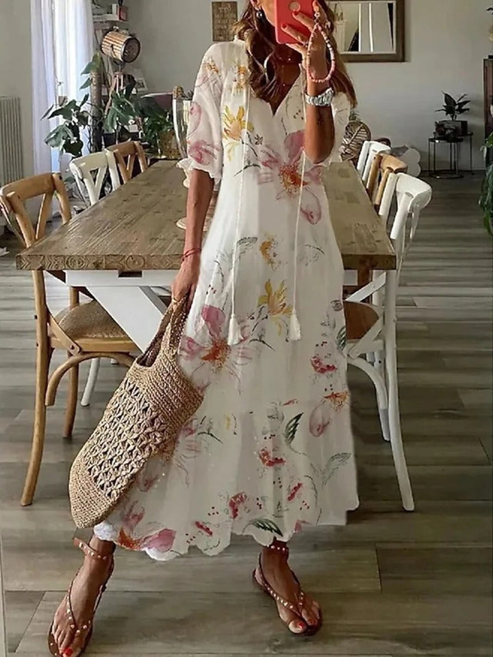 Robe bohémienne fluide pour femme | Maxi