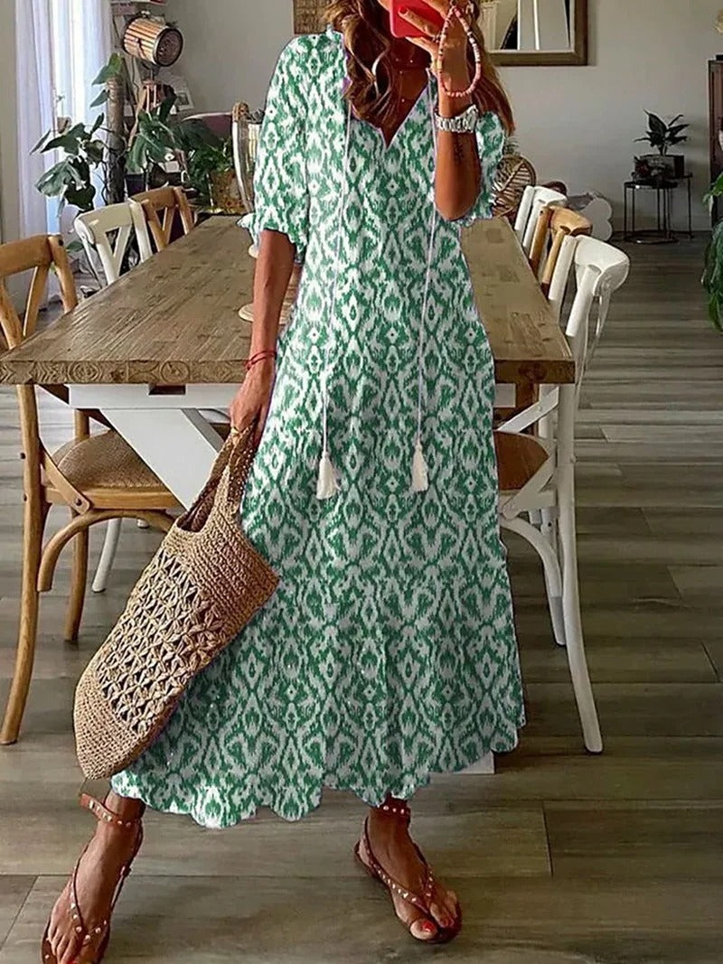 Robe bohémienne fluide pour femme | Maxi