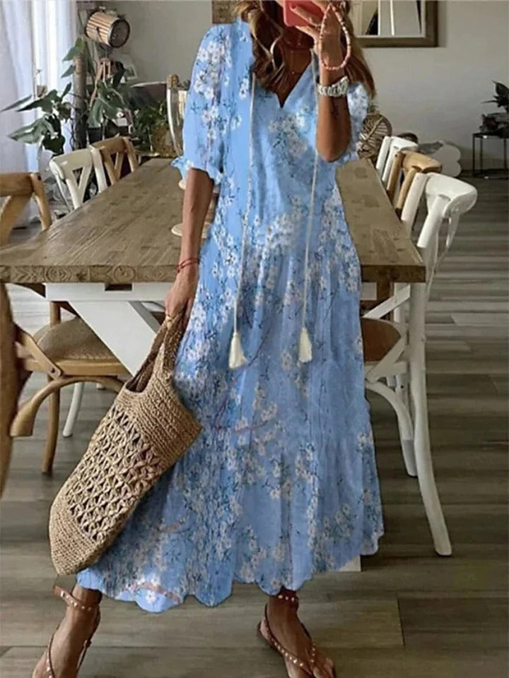 Robe bohémienne fluide pour femme | Maxi