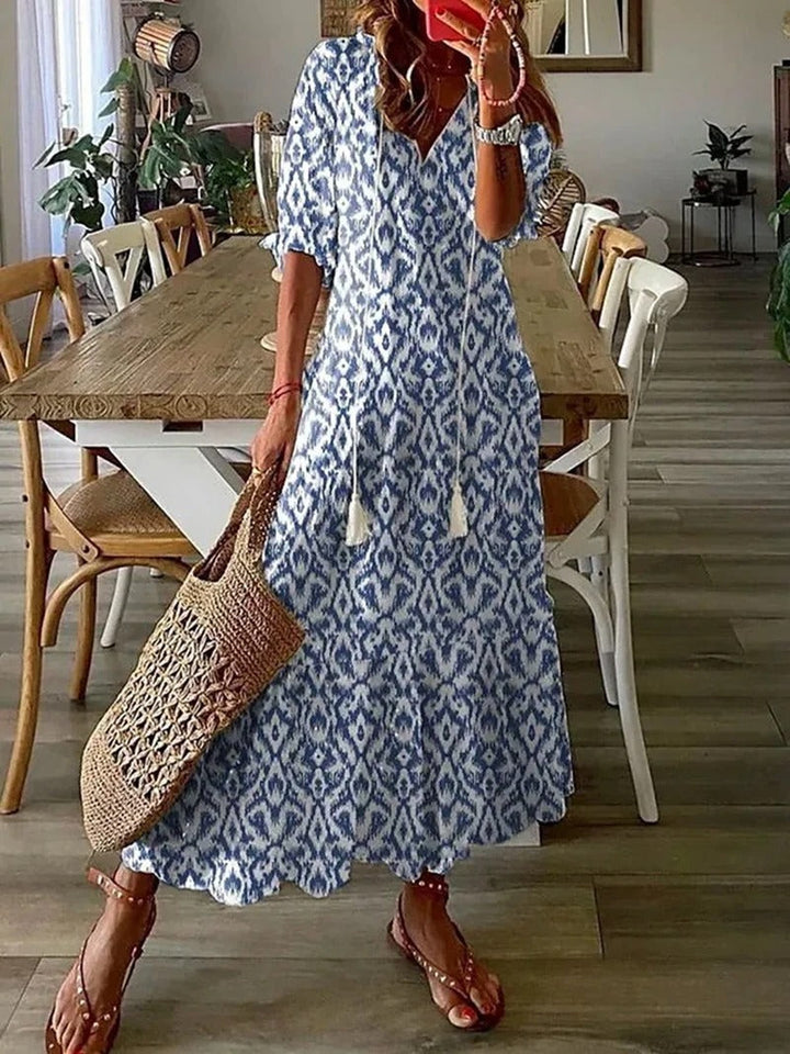 Robe bohémienne fluide pour femme | Maxi